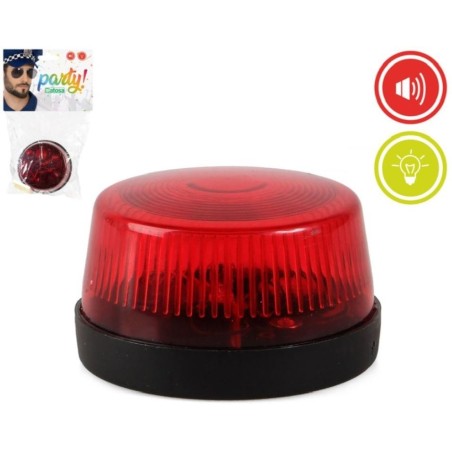 LUZ DE EMERGENCIA PARPADEANTE ROJA CON SIRENA