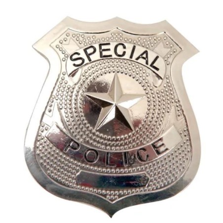 PLACA DE POLICÍA METAL