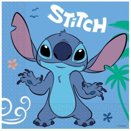 SERVILLETAS STITCH Y ANGEL 33X33 CM