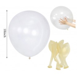 GLOBOS LÁTEX TRANSPARENTE 45 CM, 10 UND