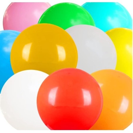 GLOBOS LÁTEX COLOR 45 CM, 10 UND