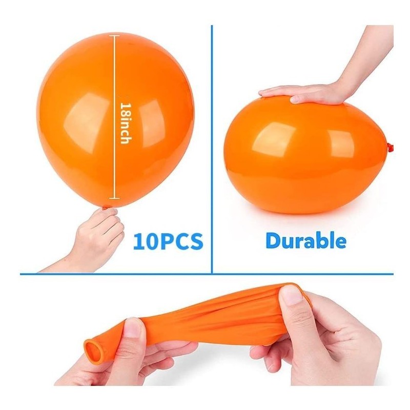 GLOBOS LÁTEX COLOR 45 CM, 10 UND