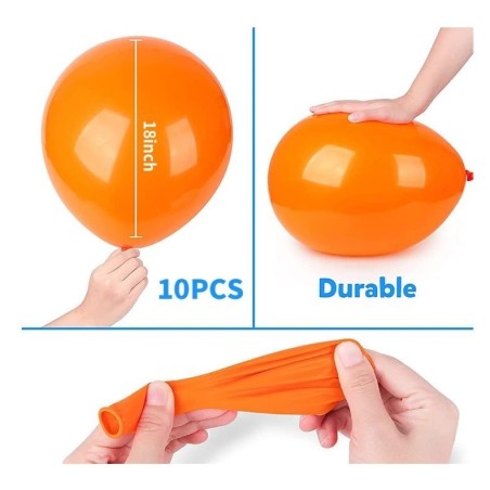 GLOBOS LÁTEX COLOR 45 CM, 10 UND