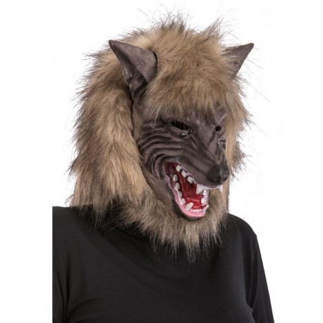 CARETA DE LOBO CON PELO 