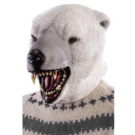 CARETA DE OSO BLANCO LÁTEX