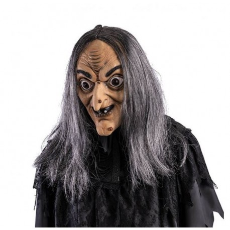 CARETA DE VIEJA BRUJA CON PELO