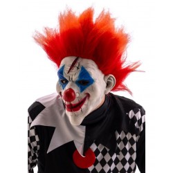 CARETA DE PAYASO DIABÓLICO CON PELO