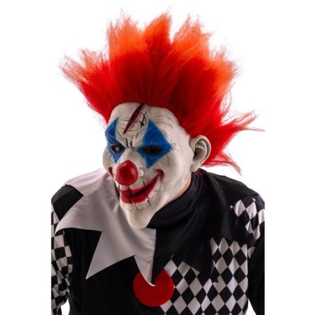 CARETA DE PAYASO DIABÓLICO CON PELO