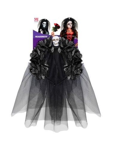 DIADEMA 6 ROSAS NEGRAS