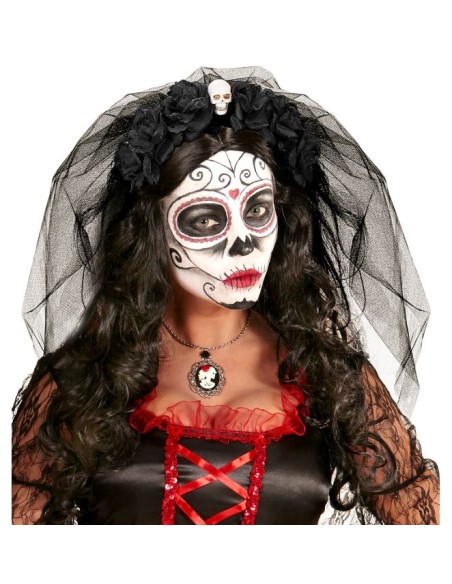 DIADEMA 6 ROSAS NEGRAS