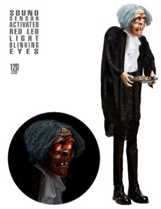 MAYORDOMO CON BANDEJA OJOS LUCES DE LED