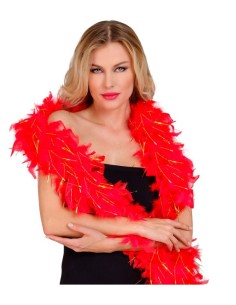 BOA DE PLUMAS ROJA CON ESPUMA