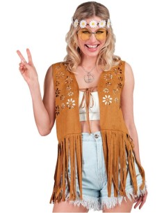 CHALECO HIPPIE FLORES HUECAS