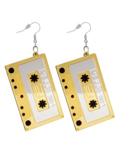 PENDIENTES CINTAS DE CASETTES DE LOS 80