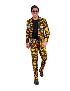 DISFRAZ TRAJE CHAQUETA EMOJI ADULTO
