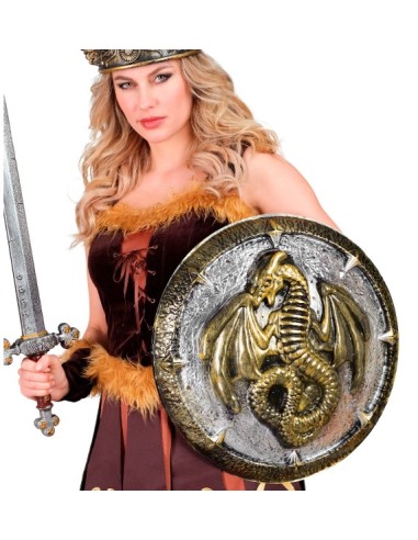 ESCUDO DRAGÓN CON ASAS DE AGARRE