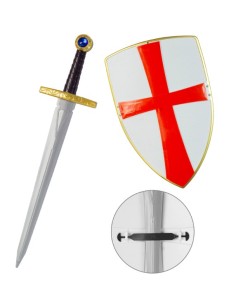 ESCUDO Y ESPADA CRUZADO BLANCO