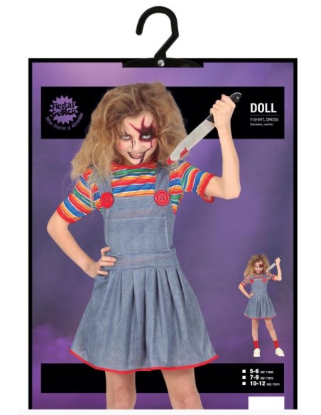 DISFRAZ DE MUÑECA DIABÓLICA INFANTIL
