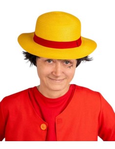 SOMBRERO AMARILLO CON BANDA ROJA