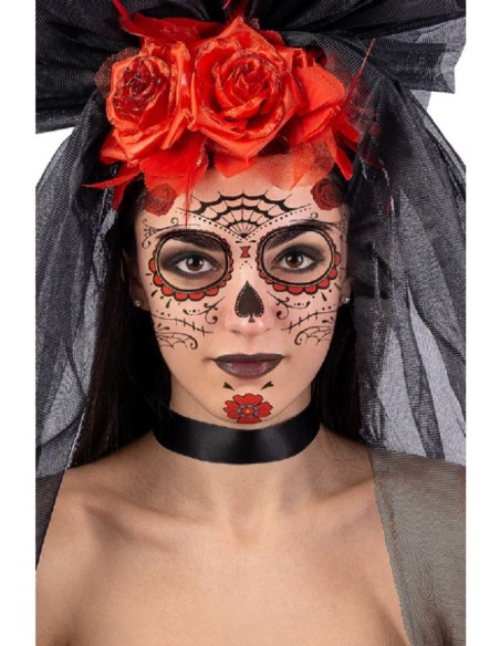 TATUAJES ROSTRO CALAVERA MEXICANA TELARAÑA