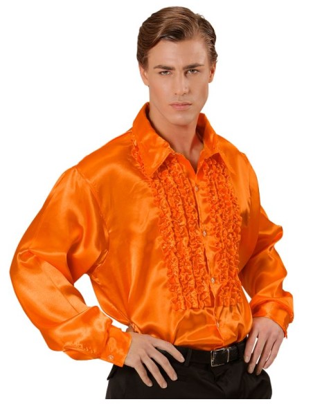 CAMISA CON CHORRERA EN RASO