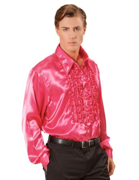 CAMISA CON CHORRERA EN RASO