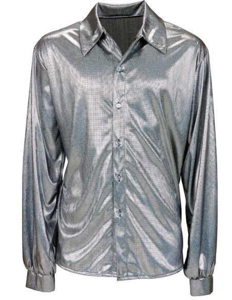 CAMISA DISCO AÑOS 70 HOLOGRÁFICA 