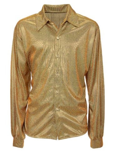 CAMISA DISCO AÑOS 70 HOLOGRÁFICA 