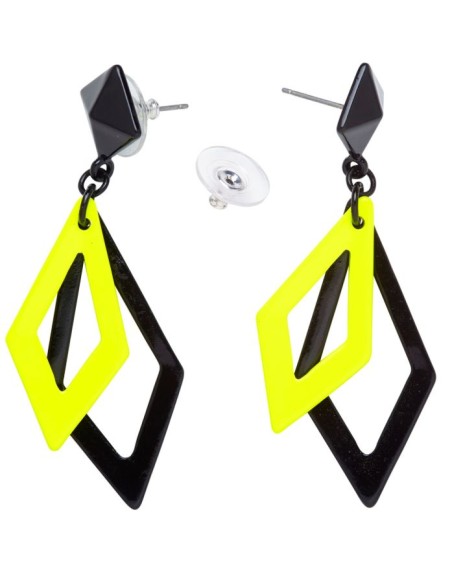 PENDIENTES DE ROMBOS FLUORESCENTES