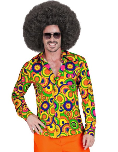 CAMISA AÑOS 70 GROOVY CÍRCULOS                    