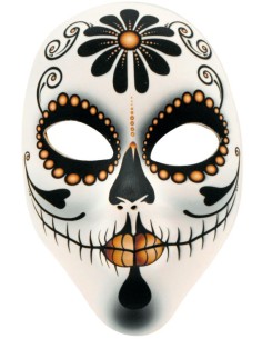 CARETA DE TELA SEÑORA DÍA DE LOS MUERTOS