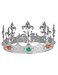 CORONA CON GEMAS PLATA