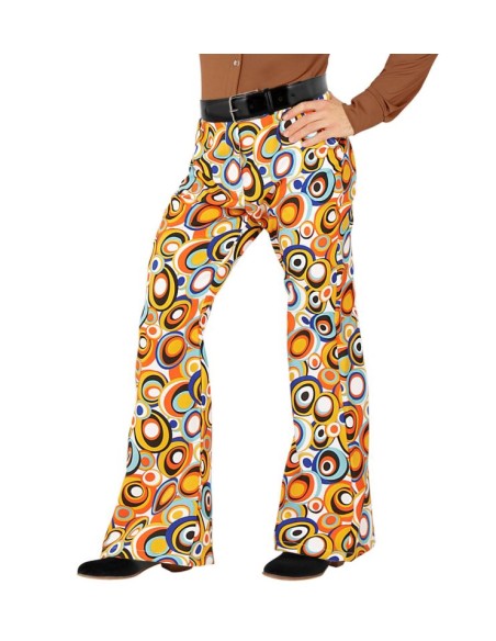 PANTALONES AÑOS 70 GROOVY CÍRCULOS