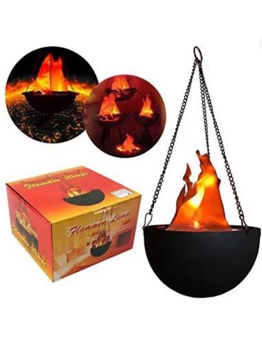 LUZ LED COLGANTE DE LLAMA FALSA 3D