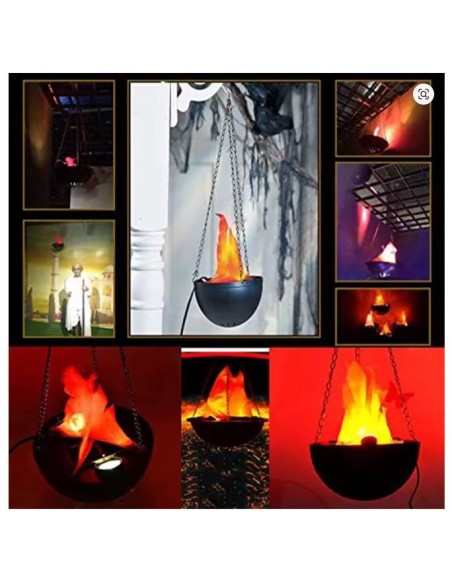 LUZ LED COLGANTE DE LLAMA FALSA 3D