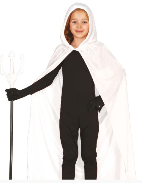 CAPA BLANCA TERCIOPELO CAPUCHA 100 CM