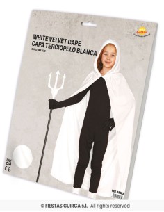 CAPA BLANCA TERCIOPELO CAPUCHA 100 CM 2