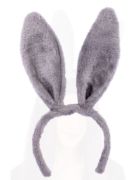 DIADEMA CONEJITO GRIS MOLDEABLE