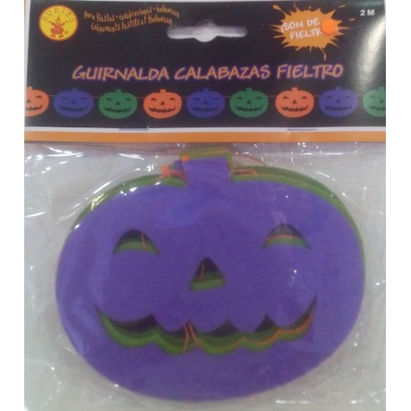 GUIRNALDA CALABAZA FIELTRO 