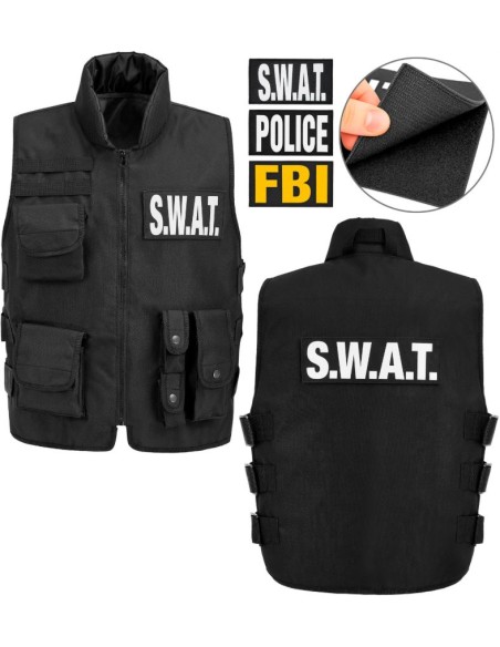 CHALECO TÁCTICO SWAT/FBI/POLICÍA INFANTIL