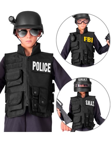 CHALECO TÁCTICO SWAT/FBI/POLICÍA INFANTIL