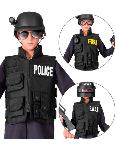 CHALECO TÁCTICO SWAT/FBI/POLICÍA INFANTIL