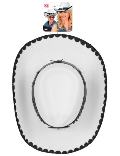SOMBRERO VAQUERO TORO FIELTRO BLANCO 2