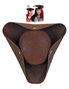 SOMBRERO DE TRES PICOS SIMIL CUERO 2