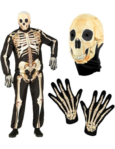DISFRAZ DE ESQUELETO ADULTO FAST COSTUME