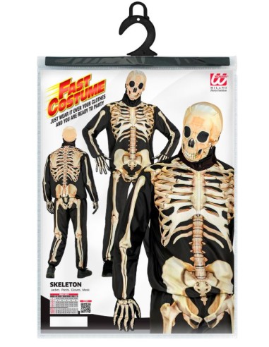 DISFRAZ DE ESQUELETO ADULTO FAST COSTUME