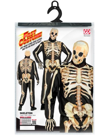 DISFRAZ DE ESQUELETO ADULTO FAST COSTUME