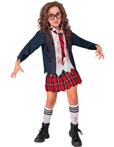 DISFRAZ DE ESTUDIANTE ZOMBIE NIÑA