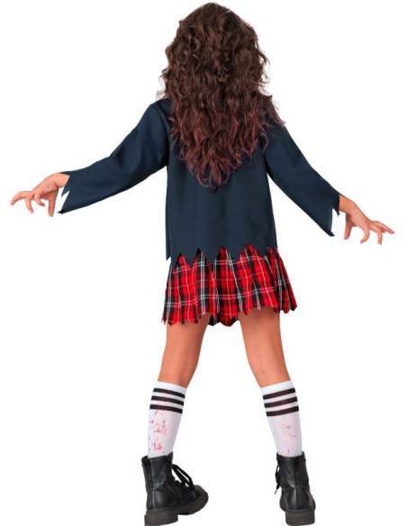 DISFRAZ DE ESTUDIANTE ZOMBIE NIÑA