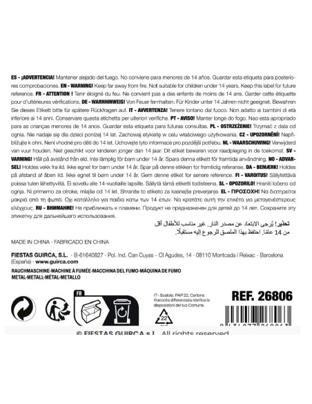 MÁQUINA DE HUMO CON MANDO, 900 W